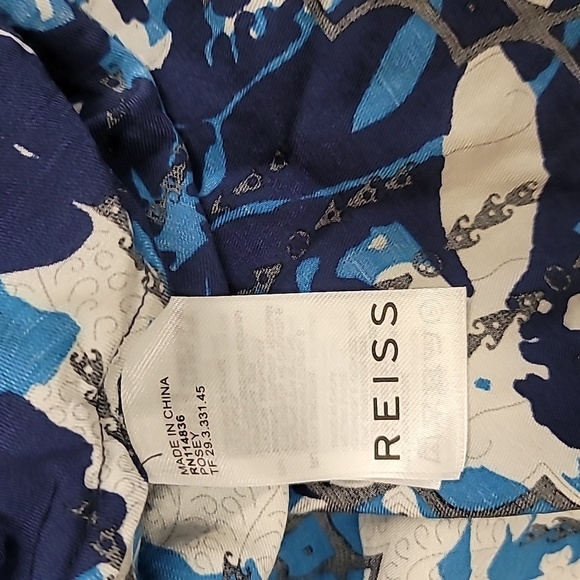 Blue Abstract Print Women's Dress - Picture 10 of 15